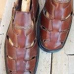 Mens Cole Haan Nike Air Casual Dress Shoe Sandal Size 11M Brown Leather Comfort