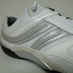 HUGO BOSS Mens 9 EU 42 Whte/Silver Fashion Leather & Suede Sneakers