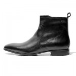 $295 HUGO BOSS Black Ankle Dress Boots Mens 12 45 Casual 12.5 46 Formal Tuxedo