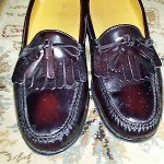Cole Haan Burgundy Leather Kiltie Tassel Loafers Mens size 11 JUST TO SMALL
