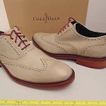 NIB COLE HAAN AIR COLTON WINTER WINGTIP OFORDS SUMMER KHAKI LEATHER