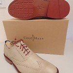 NIB COLE HAAN AIR COLTON WINTER WINGTIP OFORDS SUMMER KHAKI LEATHER