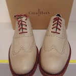 NIB COLE HAAN AIR COLTON WINTER WINGTIP OFORDS SUMMER KHAKI LEATHER