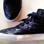 DIESEL Men’s Claw King Black Leather High Tops Sneakers Size 10M