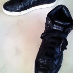 DIESEL Men’s Claw King Black Leather High Tops Sneakers Size 10M