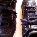 DIESEL Men’s Claw King Black Leather High Tops Sneakers Size 10M
