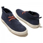 $245 HUGO BOSS Orange Label Casual Navy Blue Mens Leather Boots 11 44 Suede 11.5