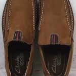 NEW Clarks Mens Lambeth Tan Leather Casual Slip On Loafers Shoes 70949 size 7 M