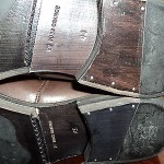 $425 new HUGO BOSS orang motorcycle boots mismate L 11M R 12M BROWN