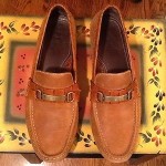 Men’s Cole Haan Nike Air Grant distressed look leather  driving loafer SZ -12 M
