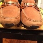 Men’s Cole Haan Nike Air Grant distressed look leather  driving loafer SZ -12 M