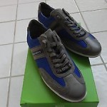 NIB Hugo Boss Stiven Casual Fashion Sneaker in Bright Blue sz 9 $150.00 nwt