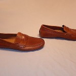 COLE HAAN AIR MENS 12 M Brown LEATHER LOAFERS MOCCASINS DRIVING SHOES
