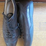 HUGO BOSS BROWN LEATHER SNEAKERS – GREAT LOOK AND STYLE – SIZE 42