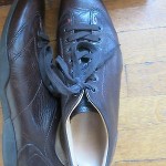 HUGO BOSS BROWN LEATHER SNEAKERS – GREAT LOOK AND STYLE – SIZE 42