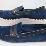Cole Haan Nike AIR GRANT PENNY Driver Moc Suede Loafers Blue Sz 11.5 EUC!!!