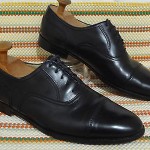 NICE COLE HAAN ITALIAN MEN SHOES SZ 10 M LEATHER  CAPTOE OXFORDS BLACK