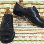 NICE COLE HAAN ITALIAN MEN SHOES SZ 10 M LEATHER  CAPTOE OXFORDS BLACK