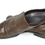 COMFORTABLE  HUGO BOSS BROWN GENUINE LEATHER MEN SHOES SIZE 8 / 41 MADE IN ITALY