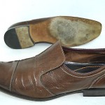 COMFORTABLE  HUGO BOSS BROWN GENUINE LEATHER MEN SHOES SIZE 8 / 41 MADE IN ITALY