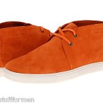 Hugo Boss Orange Loxio Size US 13 M Orange Suede Chukka Boots Casual Mens Shoes