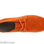 Hugo Boss Orange Loxio Size US 13 M Orange Suede Chukka Boots Casual Mens Shoes