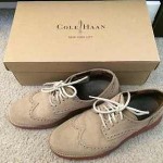Cole Haan LunarGrand Wingtip men’s oxfords shoes MILKSHAKE SUEDE size 7