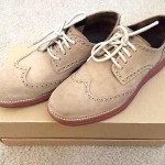 Cole Haan LunarGrand Wingtip men’s oxfords shoes MILKSHAKE SUEDE size 7