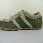 DIESEL –  Green Suede Shoes Tie Tan leather US 10
