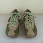 DIESEL –  Green Suede Shoes Tie Tan leather US 10