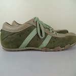 DIESEL –  Green Suede Shoes Tie Tan leather US 10