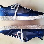 DIESEL Men’s Eagle Size 9.5M Blue/Silver Gray Lace-up Fashion Sneakers