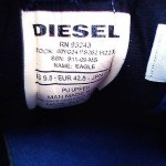 DIESEL Men’s Eagle Size 9.5M Blue/Silver Gray Lace-up Fashion Sneakers