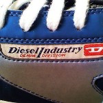 DIESEL Men’s Eagle Size 9.5M Blue/Silver Gray Lace-up Fashion Sneakers