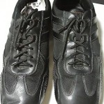 MENS HUGO BOSS Black MELBOURNE LEATHER TRAINERS SNEAKERS Tennis shoes   sz 10