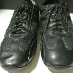 MENS HUGO BOSS Black MELBOURNE LEATHER TRAINERS SNEAKERS Tennis shoes   sz 10