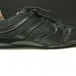 MENS HUGO BOSS Black MELBOURNE LEATHER TRAINERS SNEAKERS Tennis shoes   sz 10