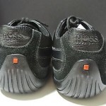 MENS HUGO BOSS Black MELBOURNE LEATHER TRAINERS SNEAKERS Tennis shoes   sz 10