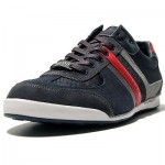 $225 Hugo Boss Navy Blue Fashion Sneakers 10 43 Mens Kicks Tennis Shoes 9 .5