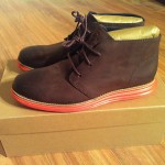 Cole Haan Lunargrand Chukka Men Shoes Leather Boots Chestnut Carotene Nike Brown
