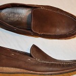 COLE HAAN AIR MENS 8.5 M TEXTURED BROWN LEATHER LOAFERS MOCCASINS DRIVING SHOES
