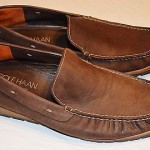 COLE HAAN AIR MENS 8.5 M TEXTURED BROWN LEATHER LOAFERS MOCCASINS DRIVING SHOES