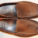 COLE HAAN AIR MENS 8.5 M TEXTURED BROWN LEATHER LOAFERS MOCCASINS DRIVING SHOES