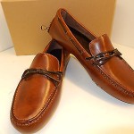 NEW COLE HAAN AIR GRANT PAPAYA LEATHER TIE DRIVING MOCS WITH NIKE AIR- MSRP$148