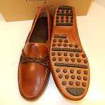 NEW COLE HAAN AIR GRANT PAPAYA LEATHER TIE DRIVING MOCS WITH NIKE AIR- MSRP$148
