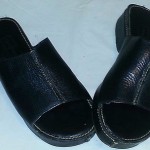 MEN’S COLE HAAN BLACK LEATHER SLIP ON SANDALS SLIPPERS US SIZE 11