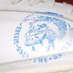 Diesel Only the Brave 78 White Leather Tennis Shoes size 10 Sneakers…Ice Cool