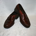 MENS COLE HAAN COUNTRY BROWN LEATHER SLIP ON  LOAFERS SHOES SIZE-9.5 M