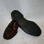 MENS COLE HAAN COUNTRY BROWN LEATHER SLIP ON  LOAFERS SHOES SIZE-9.5 M
