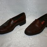 MENS COLE HAAN COUNTRY BROWN LEATHER SLIP ON  LOAFERS SHOES SIZE-9.5 M